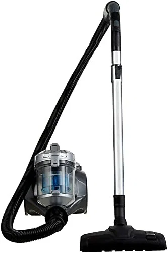 Amazon Basics Aspirador cilíndrico sin bolsa, HEPA, 700 W, 1,5 L, Negro