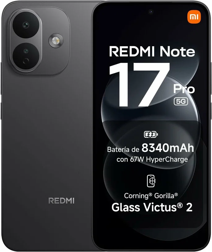 REDMI Note 17 Pro 5G, Smartphone 8+512GB, negro, batería 8340 mAh