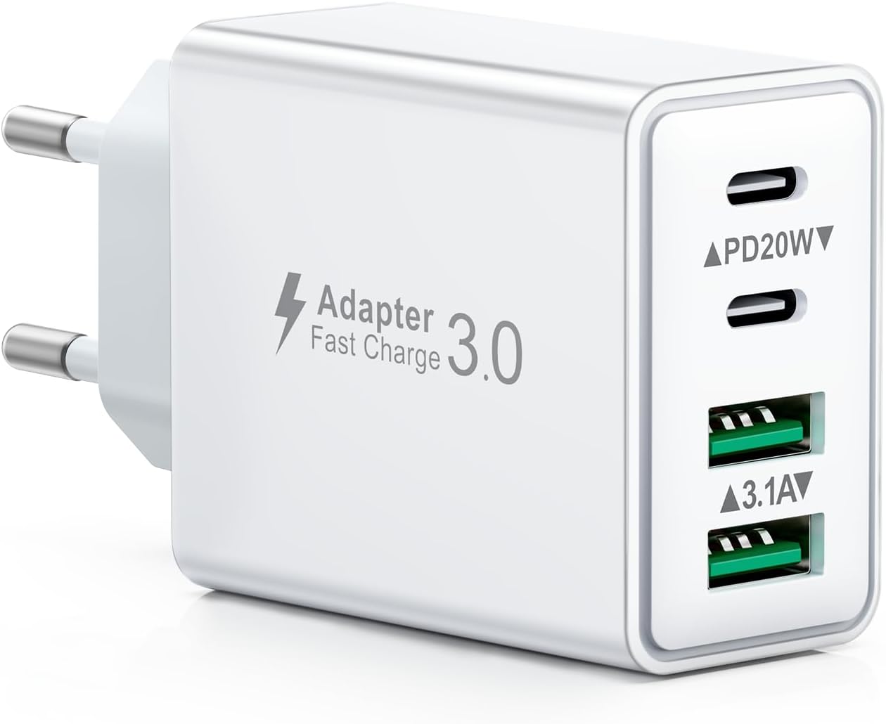 USB C Charger 40W, iPhone Charger Fast Charge Multiple USBC Plug PD+QC Fast Wall Adapter Type C Mobile Chargers for iPhone 17 16 15 14 13 12 11 Pro MAX Plus,iPad,Samsung USB Charger