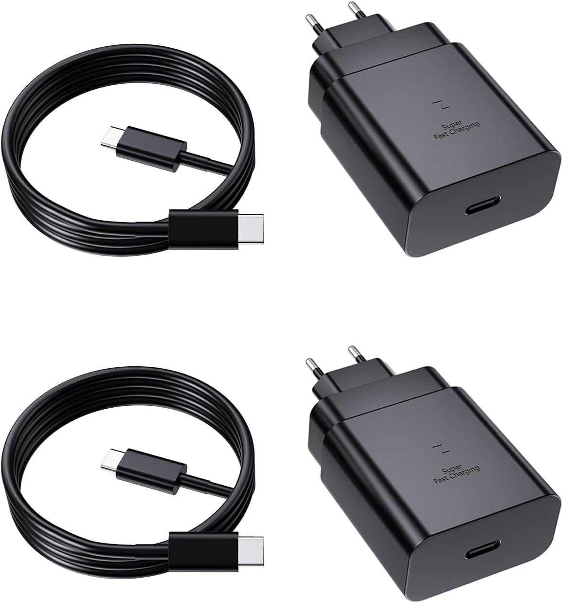 Samsung Fast Charge, 2Pack 45W USB C Fast Charger for Samsung