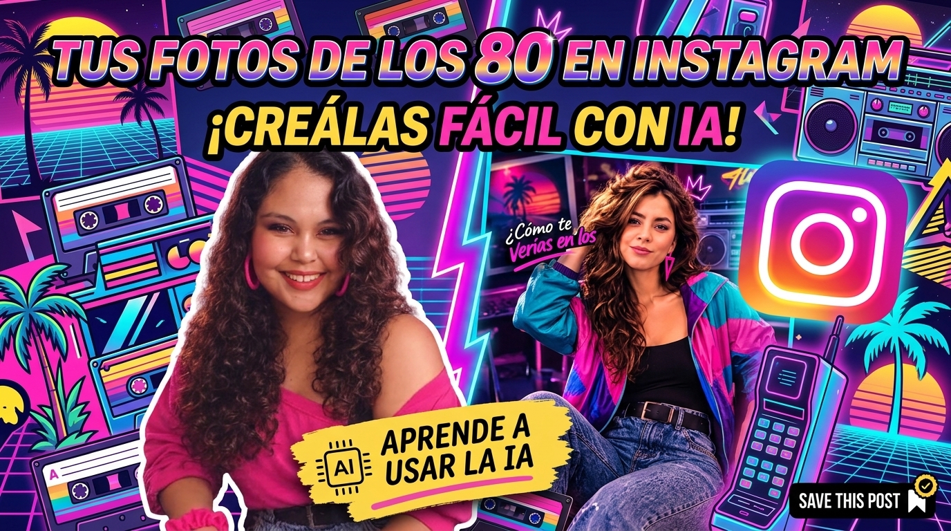 Cómo hacer la foto de los años 80 en Instagram con IA