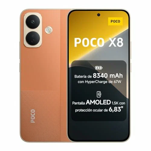 POCO X8, teléfono inteligente 8GB + 256GB, naranja
