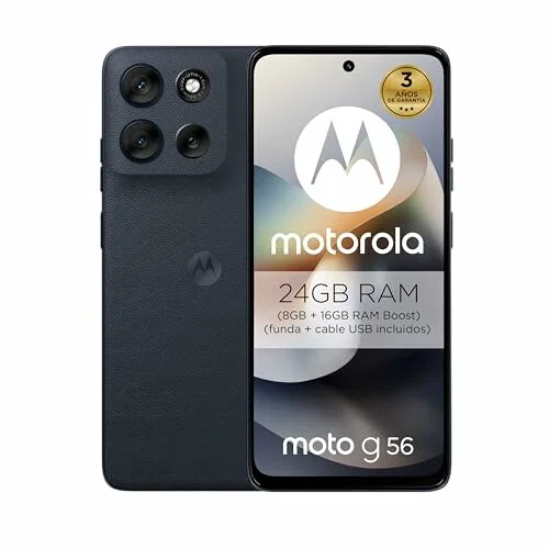 Motorola Moto g56 5G 512 GB, 8 GB RAM + 16 GB RAM Boost, negro