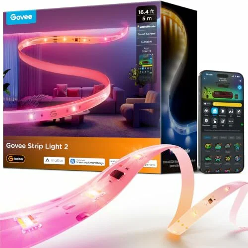 Tira LED inteligente Govee H1A43201UK RGBWWIC Wi-Fi con LuminBlend+