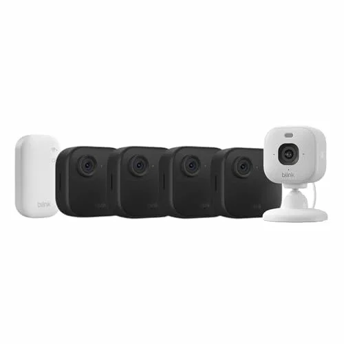 Blink Outdoor 4, cámara exterior + Mini 2K+, blanco, módulo Sync Core