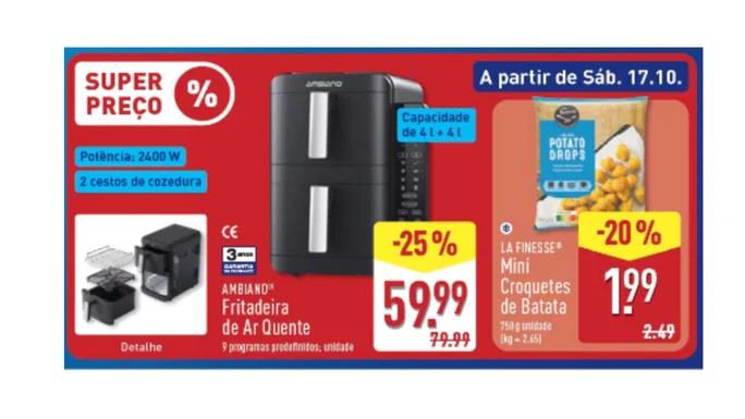 freidora por 59,99 euros