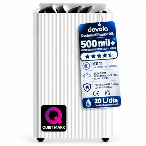Deshumidificador Devola 20 L DVH20LCF-EU con filtro de carbón