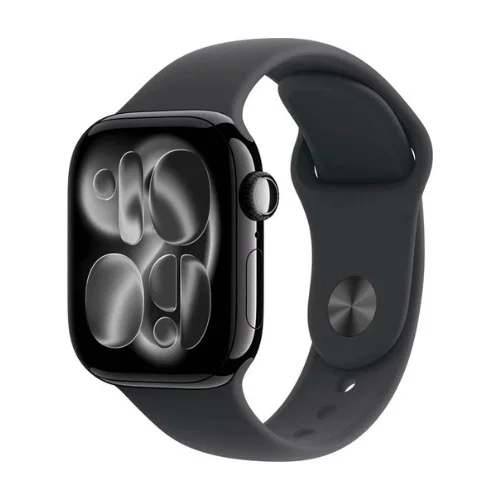 APPLE Watch Series 11 GPS 42 mm Aluminio Negro Brillante con Correa Deportiva Negra (Talla S/M)