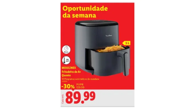 Freidora de aire caliente por 89,99 euros