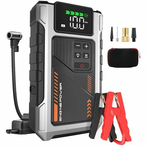 Arrancador de batería Eigotrav PD-JA2 6000 A con compresor de 150 PSI