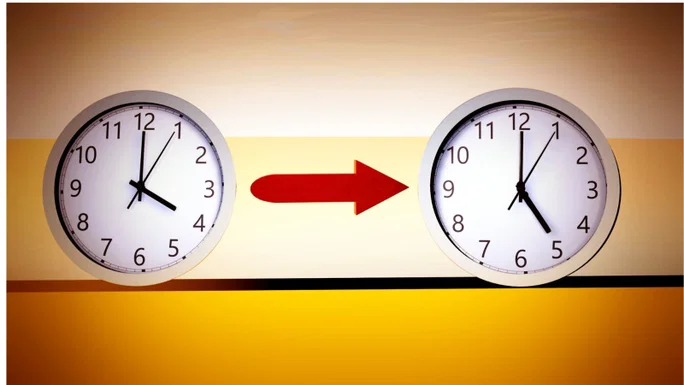 Relojes que muestran el cambio de hora.