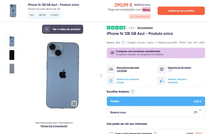 Captura del sitio web de CertiDeal