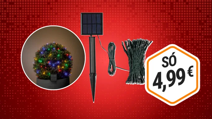 Cadena de luces solares LIVARNO con 100 LED de colores