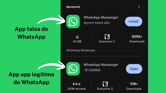 Ojo al instalar WhatsApp en Android: app falsa ha superado las 500.000 descargas
