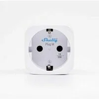 Shelly Plug M Gen3 Wi-Fi Bluetooth Smart Socket Control por voz y estadísticas de consumo