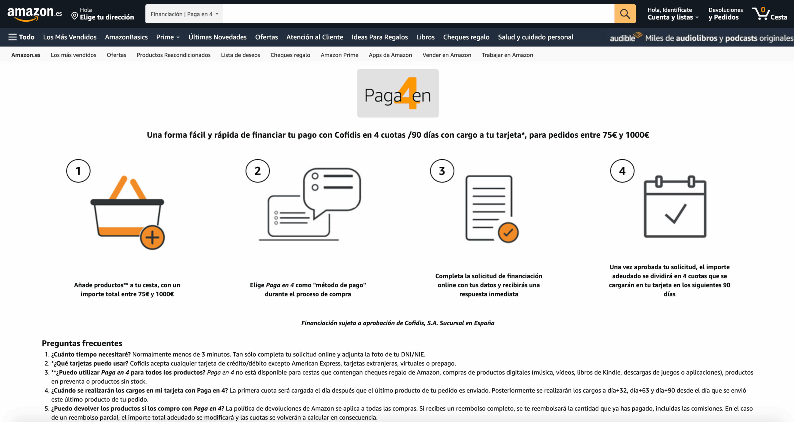 ¿Cómo funciona Paga en 4 de Amazon? Guía para financiar tus compras de tecnología