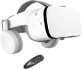 Gafas de realidad virtual 3D, gafas de realidad virtual con auriculares Bluetooth – Gafas de realidad virtual 3D para teléfonos inteligentes iPhone/Samsung, compatibles con iOS/Android para películas