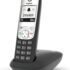 Gigaset E275 – Wireless DECT Phone – Easy-to-Use Keyboard – Hearing Aid Compatible – Keyboard and Large Buttons – Illuminated Black and White Graphic Display, Black [Spanish Version]