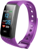 WangLx watch Reloj Inteligente Impermeable Rastreador De Actividad Física con Monitor De Ritmo Cardíaco Pantalla Táctil Movimiento De Monitoreo De Salud Adecuado Hombres Mujeres Ancianos Pulsera