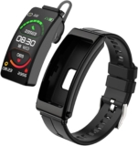 TWS BT 5.2 Auricular Pulsera Inteligente 2 en 1 Pulsera Inteligente Bluetooth para Hombres Llamada Bluetooth Fitness Tracker con Monitor de Ritmo cardíaco Presión Arterial Música para