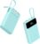 A ADDTOP Power Bank with 4 Integrated Cables, Small 20000 mAh External Battery Fast Charging 22.5W, Travel Essentials, Portable Battery PD QC 4.0 with 5 Outputs and 3 Inputs (Green Blue)