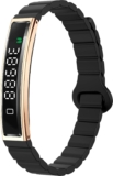 Pulsera inteligente Monitor de ritmo cardíaco Seguimiento de actividad del sueño Contador de pasos Podómetro de calorías Banda de salud delgada impermeable para mujeres, mujeres y hombres