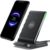 INIU Fast Wireless Charger, Qi Certified Wireless Charging Stand with USB Charger QC3.0 Adapter
