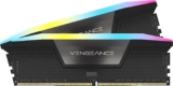 CORSAIR Vengeance RGB DDR5 RAM 32GB (2x16GB) 6000MHz C30-36-36-76 1.4V Memoria de computadora optimizada Intel (compatible con iCUE, rendimiento rápido, perfiles Intel® XMP 3.0) Negro