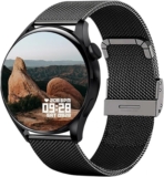 KGFCE Reloj inteligente Bluetooth Recordatorio de información de llamadas Pasos de calorías Seguimiento del ritmo cardíaco Monitoreo redondo Reloj inteligente