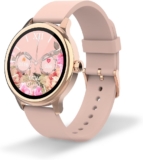 DCU TECNOLOGIC – Sophie Smartwatch – Women’s Rose Gold Case Smartwatch with Pink Silicone Strap – HD 1.2» Touch Screen – IP67 Waterproof – 22 Sport Modes – DCU Smart App