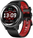Boyuan DT68 Reloj de pulsera inteligente 20 esferas Fitness Tracker IP68 Mensaje a prueba de agua Push Bluetooth SmartWatch Hombres, Rojo