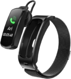 HUYA Monitoreo de Salud Sueño Pulsera Inteligente Auricular Bluetooth Pulsera Podómetro Deportiva 2 en 1