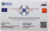 Licencia de conducir de drones MJ con código QR y dirección en el reverso, prueba de A1-A3 en tamaño de tarjeta de crédito, tarjeta de plástico