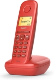 Gigaset A170 – Teléfono Inalámbrico DECT – Pantalla Gráfica Iluminada – Fácil de Usar – Instalación Sencilla, Rojo [Spanish Version]