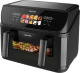 Cecotec Air Fryer 10L, 4 Resistors, Air Fryer, Cecofry&Grill Duoheat 10000. 2800W, Perfect Golden and Grill Flavor in Meat, Mobile Partition Wall, Dual Temperature, 10 Menus