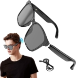 Genérico Translator Smart Glasses, Anti-Light Lenses Support 144 Languages, Simultaneous Interpreting Glasses, Voice Control Smart Glasses for Travel, Business, Study