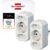 Brennenstuhl Set of 2 Multi Adapters, 3-Outlet Plug Adapter with Increased Contact Protection (2X Euro Plug and 1x Earth Socket) White