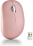 NGS Fog Pro Pink – Ratón Óptico Inalámbrico 1000 dpi, Interfaz Nano USB, 2 Botones Silenciosos y Rueda de Desplazamiento, Plug and Play, Ambidiestro, Rosa