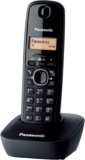 Panasonic KX-TG1611SPH – Cordless DECT Fixed Telephone, LCD, Caller ID, 50 Number Agenda, Navigation Key, Alarm, Clock, Black