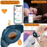 Reloj inteligente deportivo ultrafino de 0,8 cm para hombre, pulsera de actividad, reloj inteligente con monitor de frecuencia cardíaca, monitor de presión arterial, monitor de oxígeno, conectado con teléfono inteligente