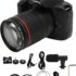 KOMERY Cámara digital 4K 64MP con zoom digital 18X, cámara Vlogging con enfoque automático, flash y antivibración, negro