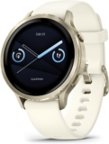 Garmin Venu 4, 41 mm, reloj inteligente premium con GPS, pantalla táctil AMOLED, diseño de acero inoxidable, linterna LED, funciones avanzadas de salud y fitness, 10 días de duración de la batería, dorado