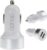 doupi – Car Charger Dual USB 3.1A Automotive Charging Adapter with Universal Aluminum Housing for Phone, Tablet, Camera, GPS, Power Bank and Col, White