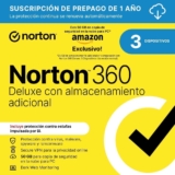 Norton 360 Deluxe Exclusivo Amazon*|Antivirus 3 Dispositivos|1 año con renovación automática| Descarga digital