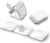 HD-Line Magnetic Wireless Charger 3 in 1 Foldable Charger Compatible with iPhone 15 14 13 12 Apple Watch Ultra 9/8/7/6/5/4/3/2/SE/AirPods 2/3/Pro, Fast Charger, White