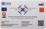 Licencia de conducir de drones MJ con código QR + identificación con fotografía y dirección en el reverso, prueba de competencia para licencia A1-A3, A2 o STS en tamaño de tarjeta de crédito,