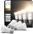 Philips Hue A60 LED Smart Bulbs, White, Warm White 2700K, E27, 9.5W, 810lm, Dimmable, Works with Alexa, Google Assistant and Apple Home, Pack of 4