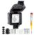 IP66 Waterproof Outdoor Socket with Switch and LED Light, Waterproof Power Socket for Garden, Terrace and Wet Areas, Wall Installation, Black