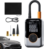 Air Pump Inflator, Portable Air Compressor for Cars, Portable Auto Accessories with LCD Display and Battery for Vehicle, Bike and Truck