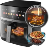 Cecotec Freidora de Aire sin Aceite – 8L – Plancha – Grill – Doble Resistencia – Air Fryer Cecofry&Grill Duoheat 8000. 2200W, Dietética y Digital, Ventana, Temperatura Regulable 80-200°C, 8 Menús